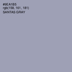 #9EA1B5 - Santas Gray Color Image